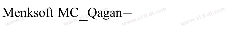Menksoft MC_Qagan字体转换 Menksoft MC_Qagan字体转换
